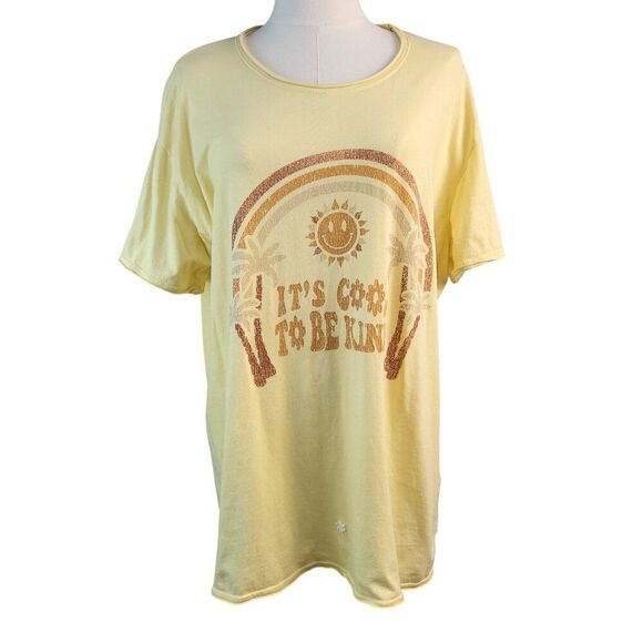 Show Me Your Mumu Graphic RTR Tee | It's Cool to Be Kind Yellow USA Made | Small - Picture 4 of 11